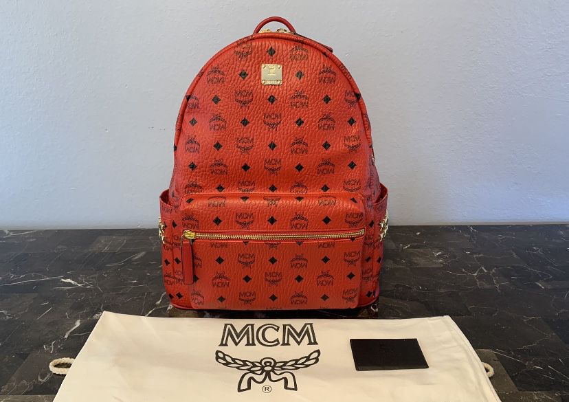 MCM Backpack “Red Ruby Studded”