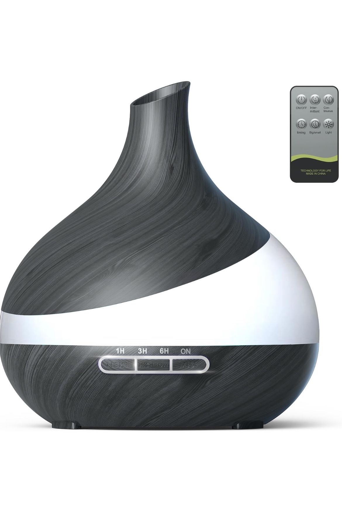 500 ML Essential Oil Diffuser, Upgrade Aroma Diffuser for Large Room, Aromatherapy Diffuser Humidifier with Remote Control 14 Color Lights 4 Timer Set