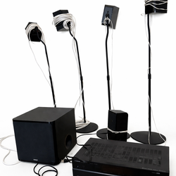 5.1 Yamaha v383 speakers wires and rear stand