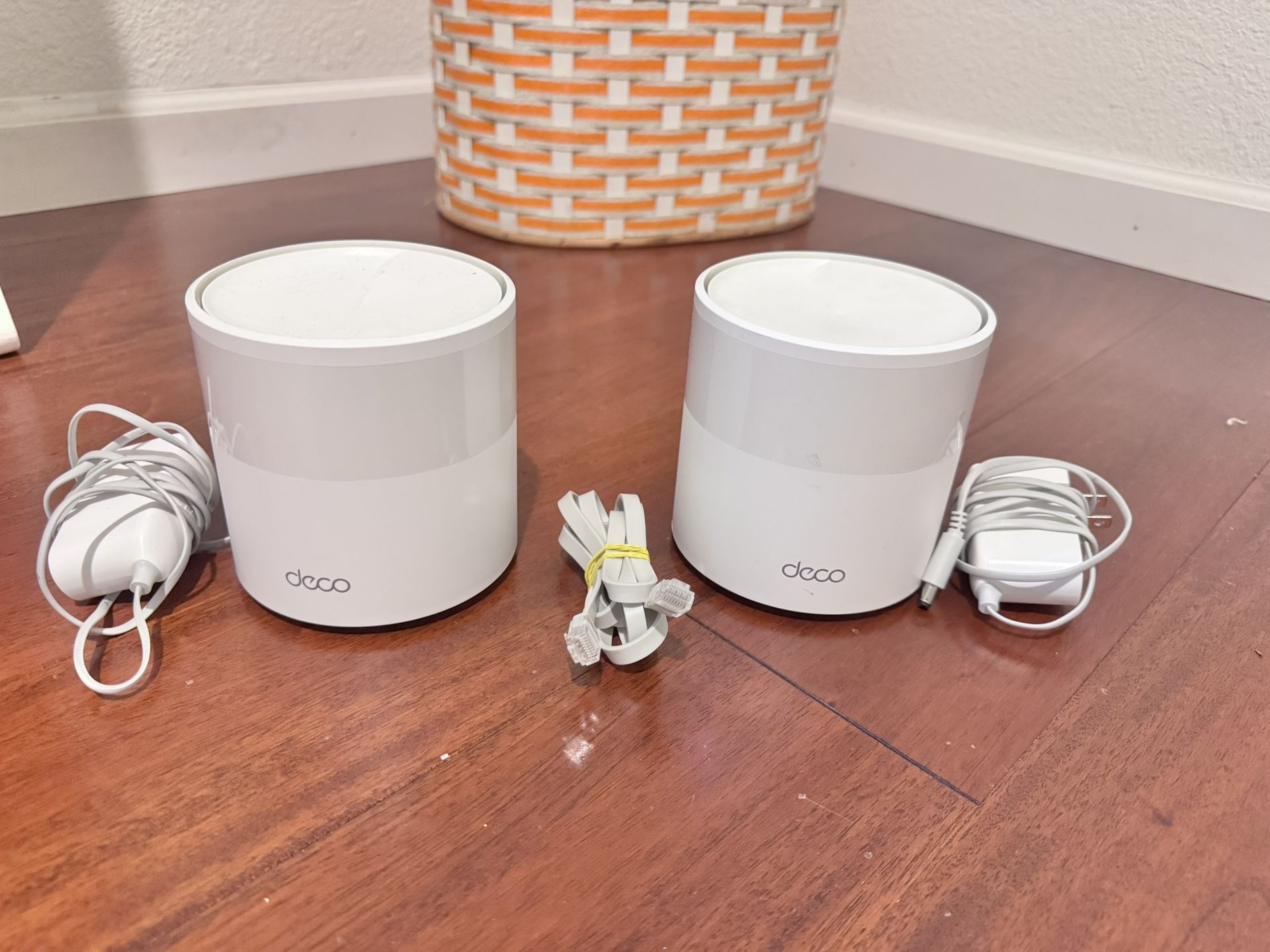 TP LINK DECO W3600 WiFi 6 Router Like New  (Set of Two)