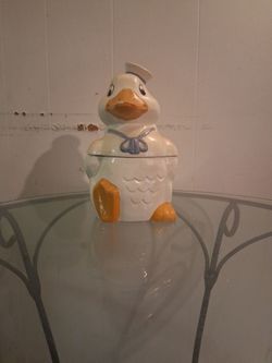 Vintage Sailor Duck Cookie Jar