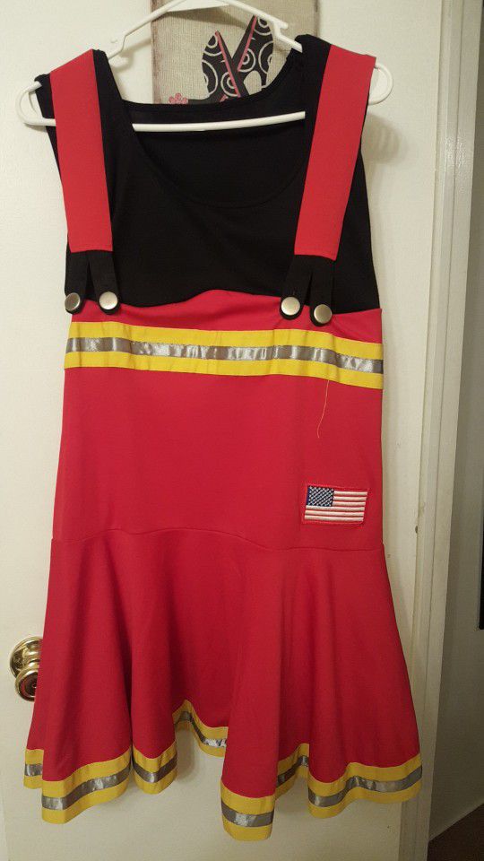 New Plus size fire girl Halloween costume
