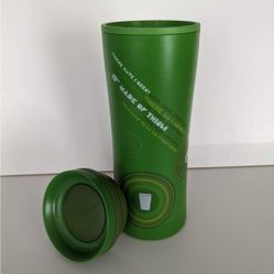 Starbucks Saves Planet 20 oz Green Travel Tumbler 2010 Coffee NEW 21% Recycled 