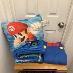 Super Mario Sleeping Bag And Youth Jacket Set 