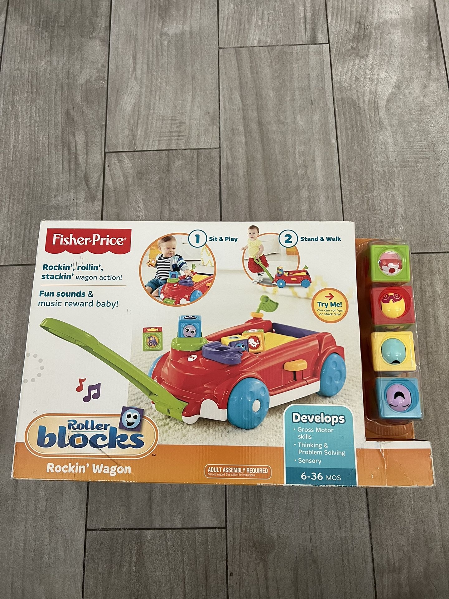 Fisher price best sale roller blocks wagon