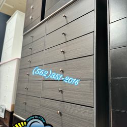 Assembled Grey Jumbo 12 Drawer Dresser 