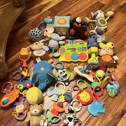 Huge baby toy lot. Includes everything pictured