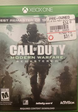 Xbox one Call of duty Modern Warfare remastered