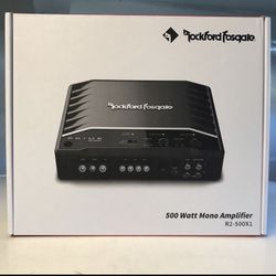Rockford Fosgate 500 Watts Bass Amplifier Comes With Bass Knob R2-500x1 Brand New 
