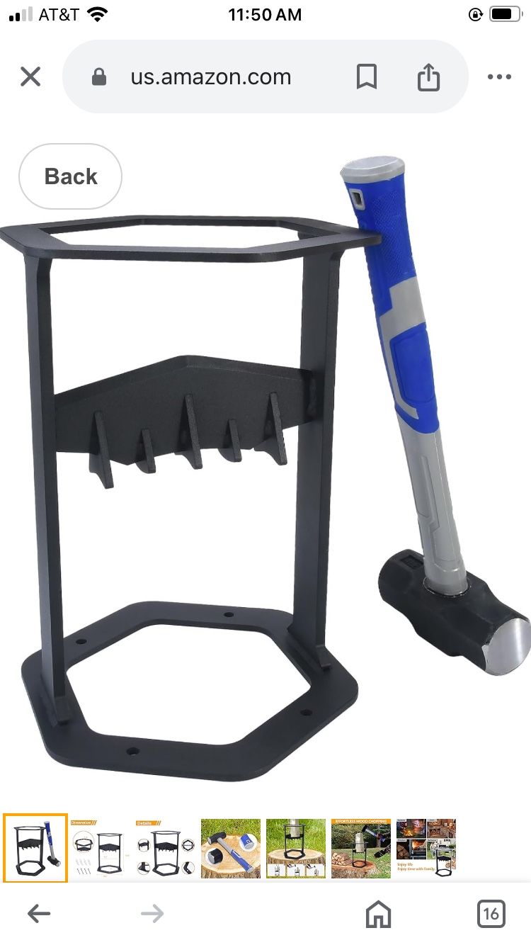 Firewood Splitter, Kindling Splitter, Manual Log Splitter with Hardened Sharp Blade