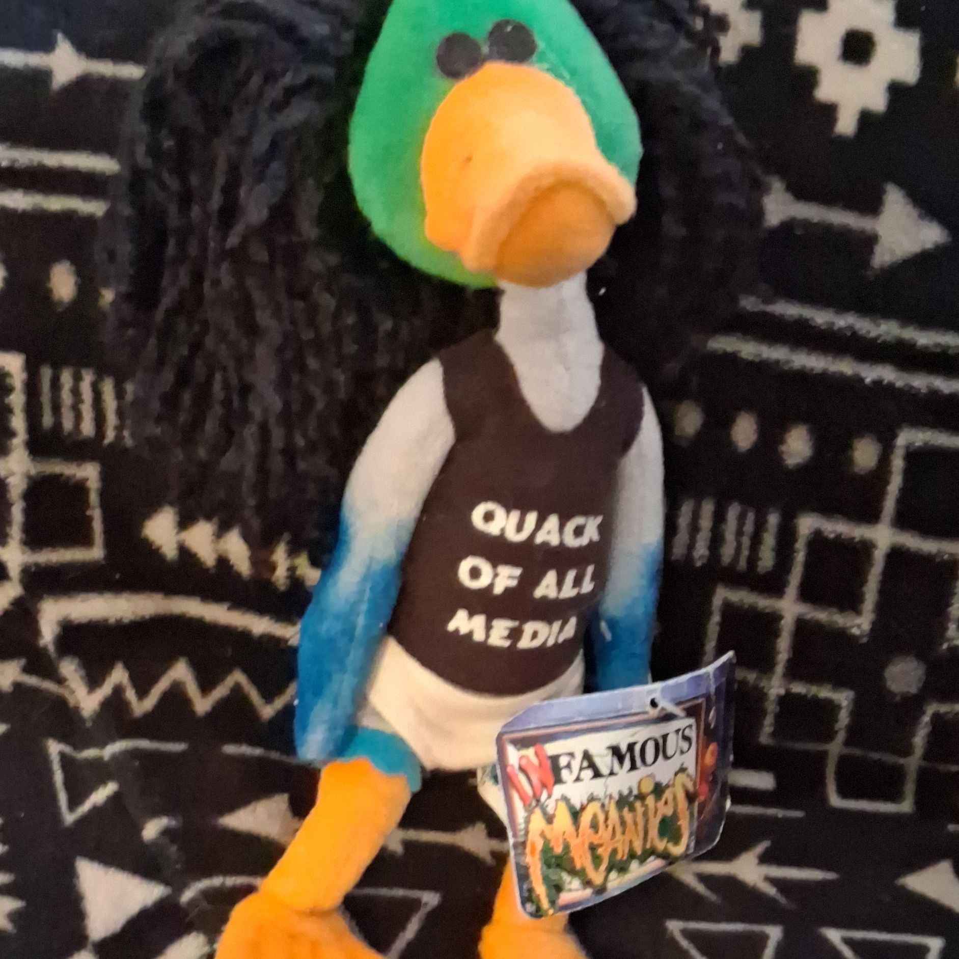 Meanies Mallard Stern Beanbag Plush Quack of All Media Rated Mean 17