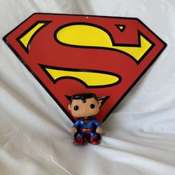 Superman Chase Funko Pop and Superman Signage