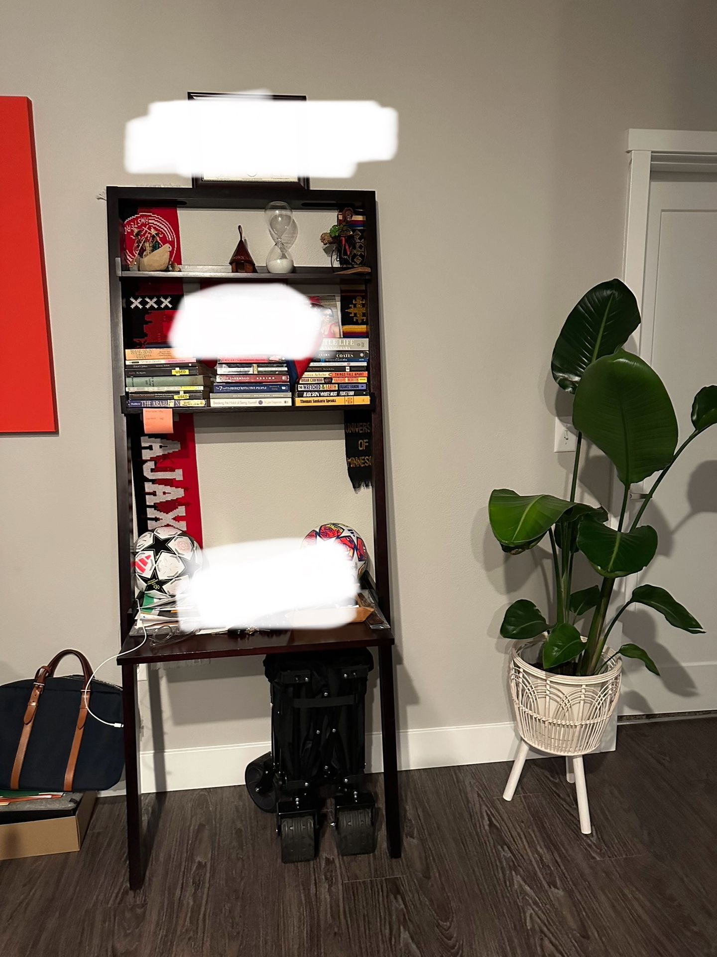 Leaning Wooden Book Shelf 