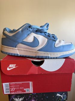 Nike dunk low used unc size 10.5