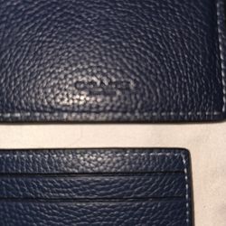 COACH 3 in 1 wallet deep blue color
