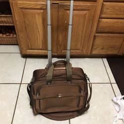 Travelpro Flightpro 4 15” Rolling Tote Carry On Brown Crew