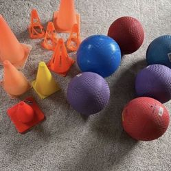 Kickballs/Dodgeballs & Cones all for 35.00 dollars (6balls and 9Cones) 