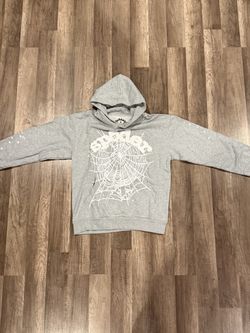 Grey web hoodie
