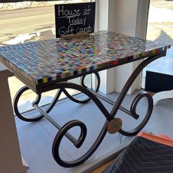 Mosaic Tile Top Patio Table