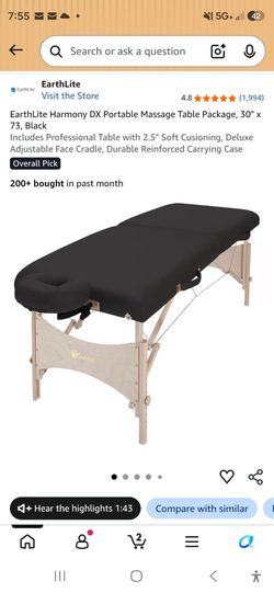 Earthlite Harmony DX Portable Massage Table