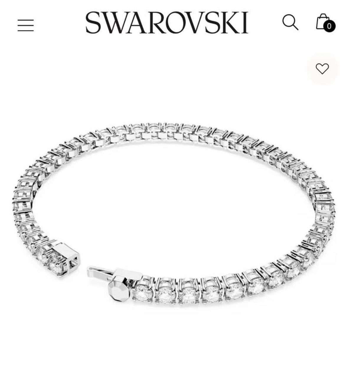 Swarovski Matrix Tennis Bracelet, Round Cut White, Rhodium Plated, Small (contact info removed)