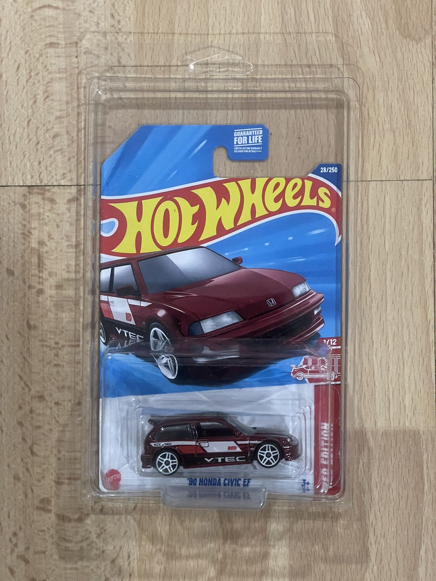 Hot Wheels '90 Honda Civic EF Red Edition