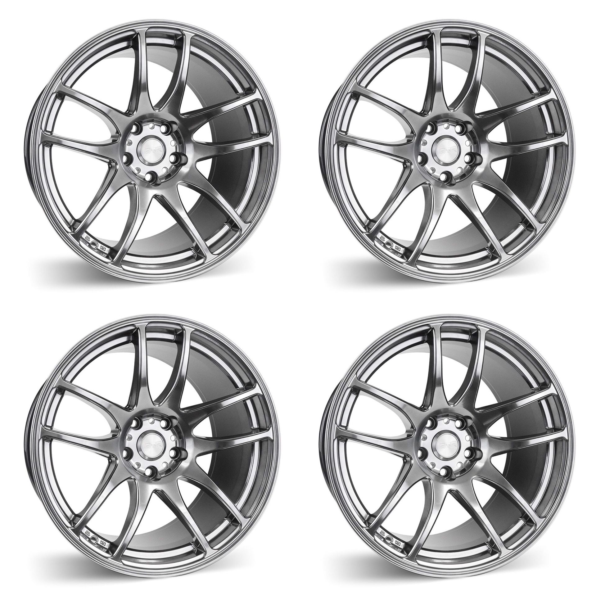 ESR wheels SR08 18x9.5 +22 Hyper Black 5x114.3 350z g35 frs eco sti