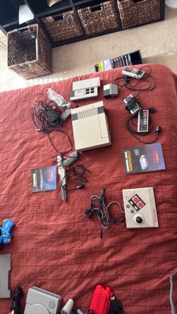 Nintendo NES Console Bundle – Controllers, Zapper, NES Advantage + Accessories