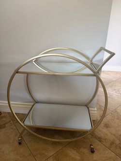 Rolling bar cart