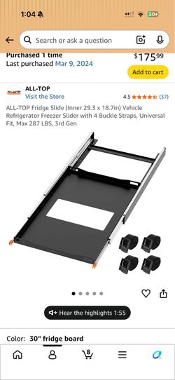 ALL-TOP Fridge Slide (Inner 29.2 × 18.7in)