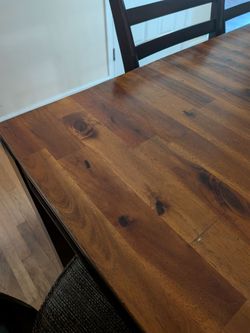 Bar style dining room table with 6 chairs