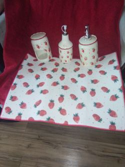Set De 3 Piezas ,,,Decorados De Fresas