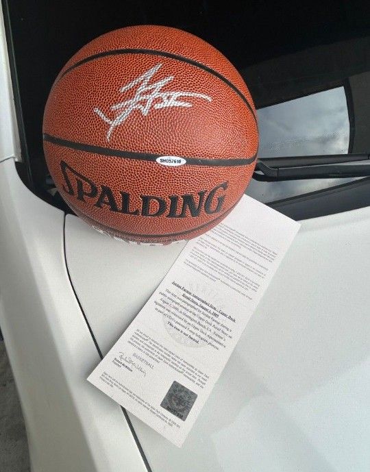 Jordan Farmer Los Angeles Lakers Signed Basketball UDA Upper Deck