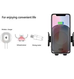 ZOER Car Wireless Charger Mount Holder C10,Infrared Sensor Built-in to Auto Lock,Qi Wireless Charging Compatible with iPhone Xs MAX/XR/XS/X/8/8 Plus