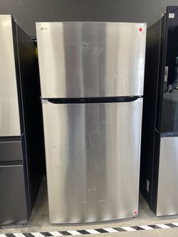 LG 24 cu apartment size refrigerator in stainless steel