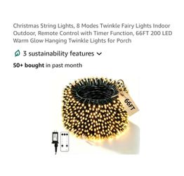 Brand new Christmas String Lights, 8 Modes Twinkle Fairy Lights