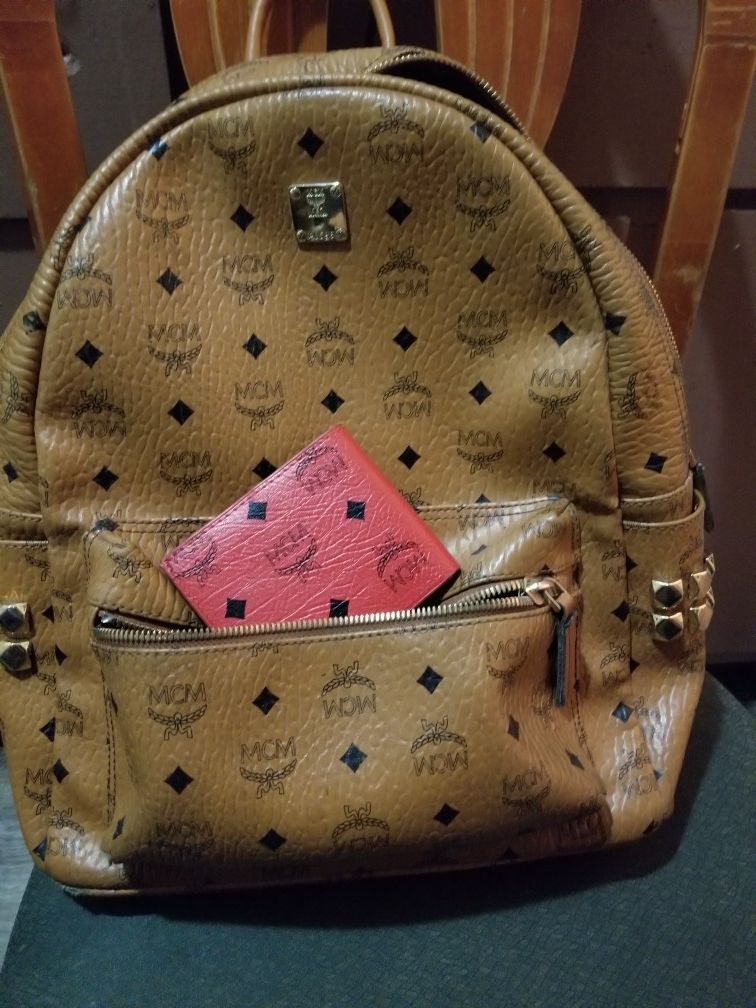 Trades welcome. Authentic MCM bag and wallet combo