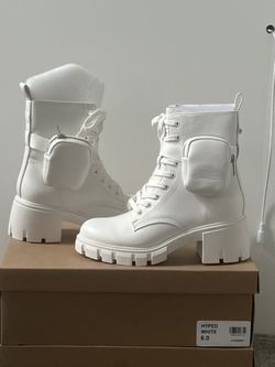 Steve Madden White Booties