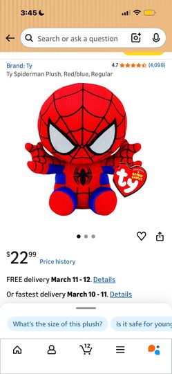New Spiderman Plushie