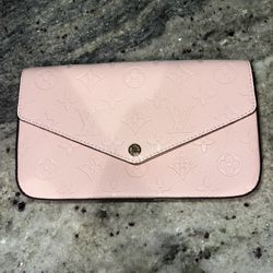 LOUIS VUITTON MONOGRAM EMPREINTE POCHETTE FELICIE SHOULDER BAG CROSSBODY PINK