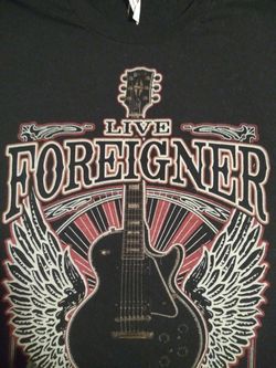 Concert shirts. Foreigner, 5 Seconds of Summer. Wounded Warrior