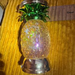 BWW Light Up Glitter Pineapple 3-wick Candle Holder 