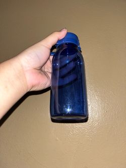 Blue Plastic Water Bottle with Flip Lid