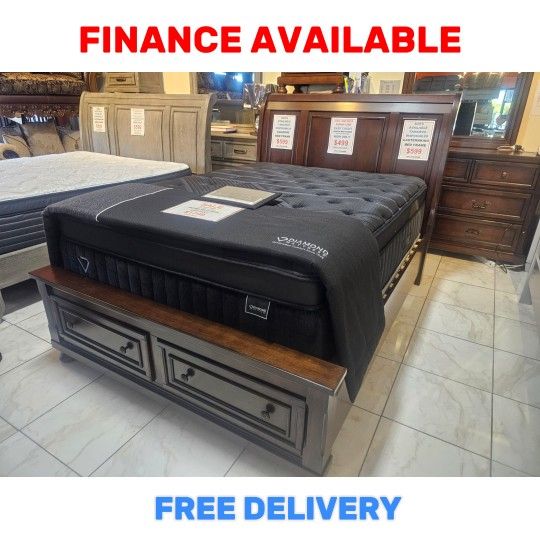 ๐ฅ QUEEN BED DEAL! ๐บ๐ธ OFERTA DE CAMAS! ๐Only $399  โ Add Mattress $99  AND  up Last one/ ULTIMO FINANCE AVAILABLE Delivery available Pickup price
