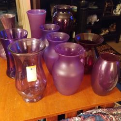 10 Purple Vases For A Florist  I Have 100 Diff Colors