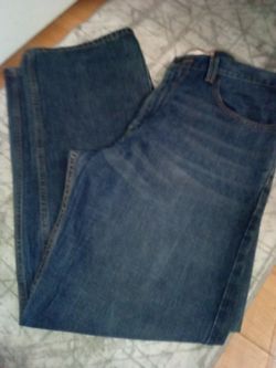 Mens Levi's 34 X 32 Style 569 Loose fit Blue Denim Jeans 