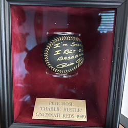 Pete Rose Ball-in Museum Glass
