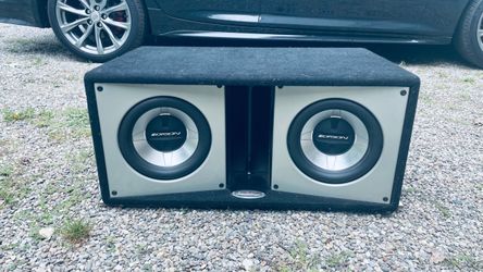 Orion Dual Bass Pack speakers in cabinet