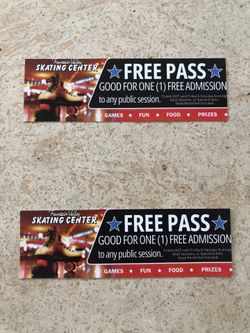 2 FREE rollerskating passes ($30 value) only $20 (2x$10 sold as pair) must come to Huntington Beach