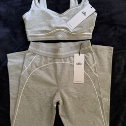 Heather Grey Alo Yoga Set Medium